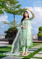 Pastel Whisper Unstitched Embroidered 3-Piece Suit – IFFATI Heritage Collection 2025 | Luxury Pakistani Festive Wear
