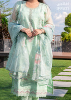 Pastel Whisper Unstitched Embroidered 3-Piece Suit – IFFATI Heritage Collection 2025 | Luxury Pakistani Festive Wear