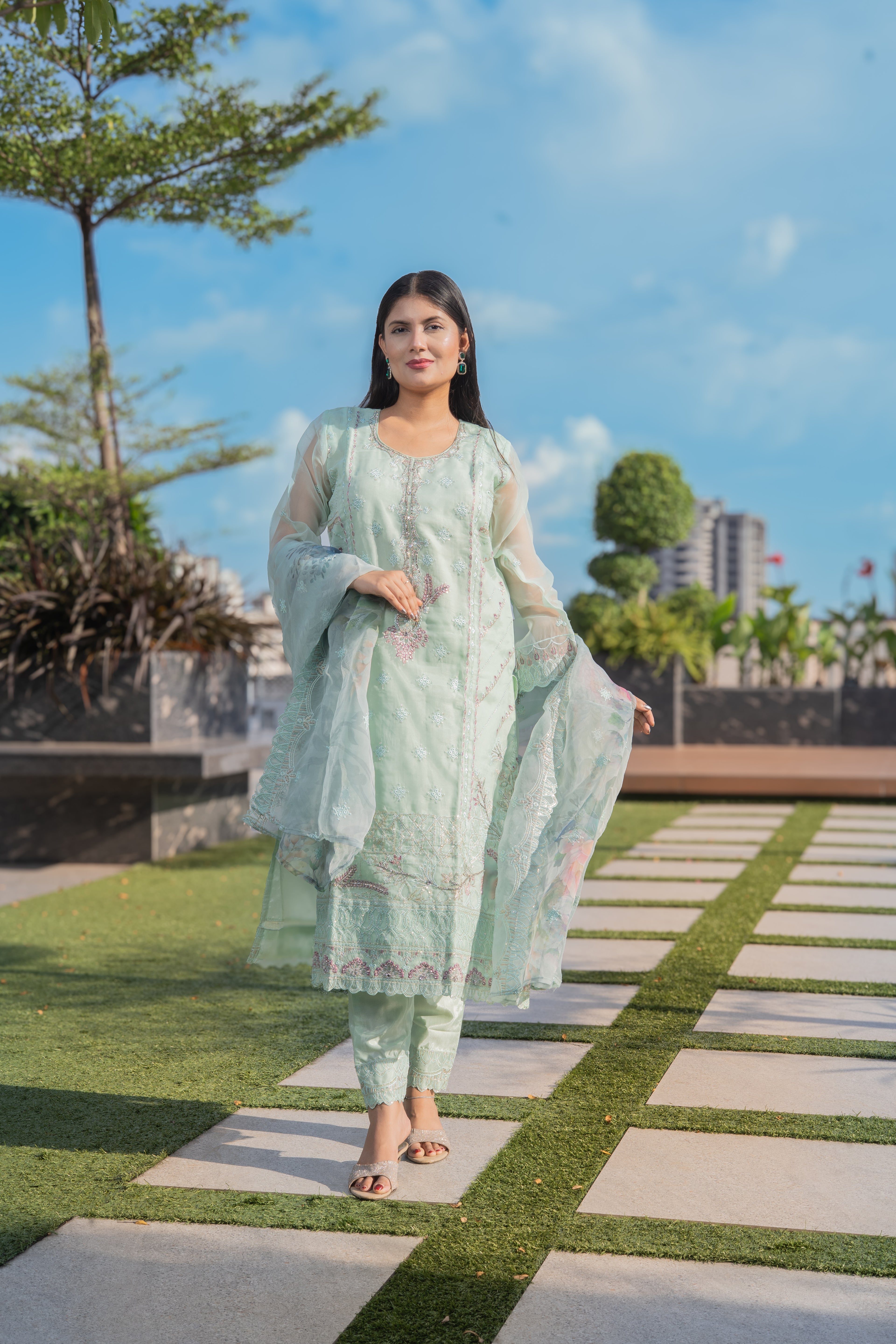 Pastel Whisper Unstitched Embroidered 3-Piece Suit – IFFATI Heritage Collection 2025 | Luxury Pakistani Festive Wear