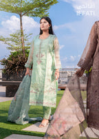 Pastel Whisper Unstitched Embroidered 3-Piece Suit – IFFATI Heritage Collection 2025 | Luxury Pakistani Festive Wear