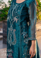 Emerald Dusk – Luxury Teal Embroidered Formal Dress | IFFATI | Heritage Collection