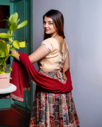 Rajsi Raat – Ashtami Elegance in Maroon Lehenga Set | Iffati Puja Collection 2025