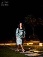Moonlit Meadow – Sophisticated Satin Dress in Emerald Green for Night Events