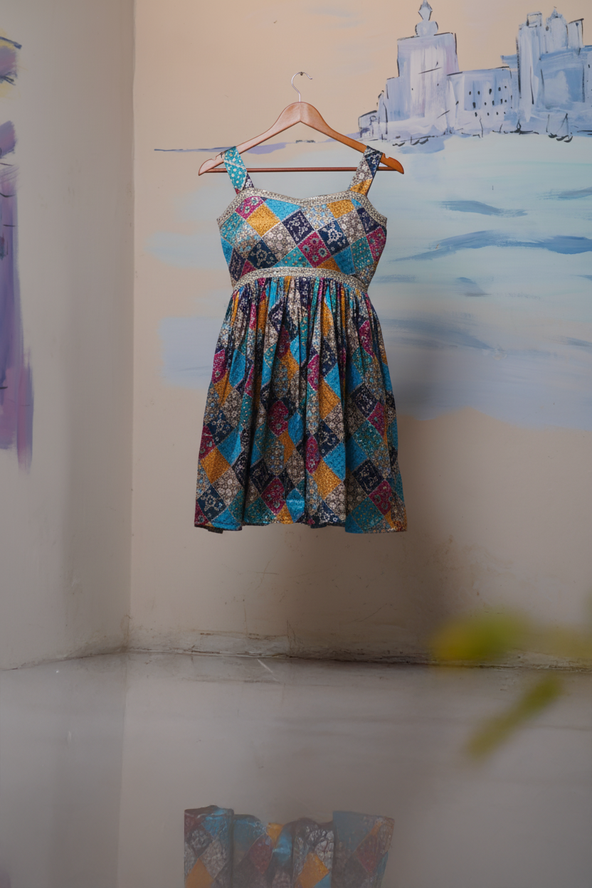 Rangila Phagun – Saptami Special Multicolor Patiala Suit | Iffati Puja Collection 2025